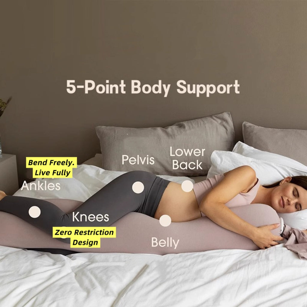 Long Body Pregnancy Pillow – Foldable Full Support for Belly & Back