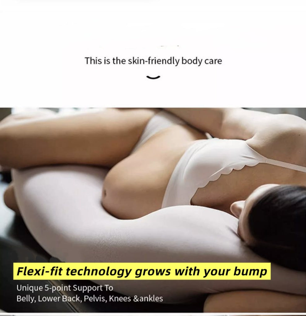 Long Body Pregnancy Pillow – Foldable Full Support for Belly & Back